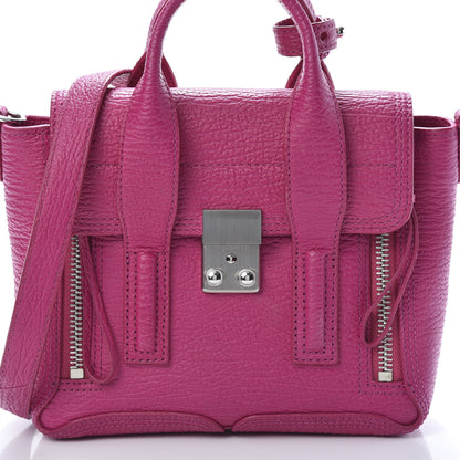 3.1 Phillip Lim 3.1 Textured Calfskin Mini Pashli Satchel Bright Fuchsia 8 of 10