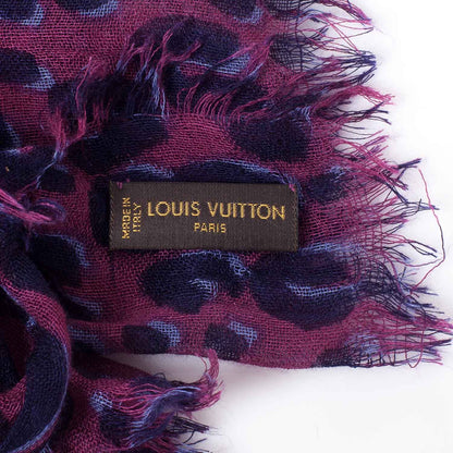 Louis Vuitton Cashmere Silk Leopard Stole 4 of 4