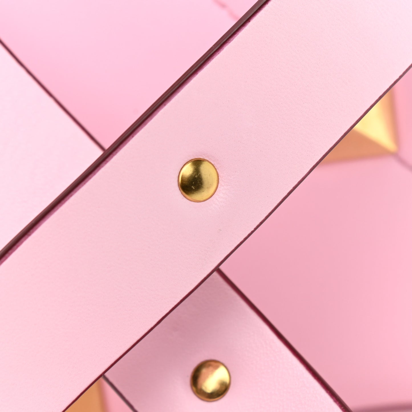 Nappa Mini Roman Stud The Handle Bag Pink Borealis