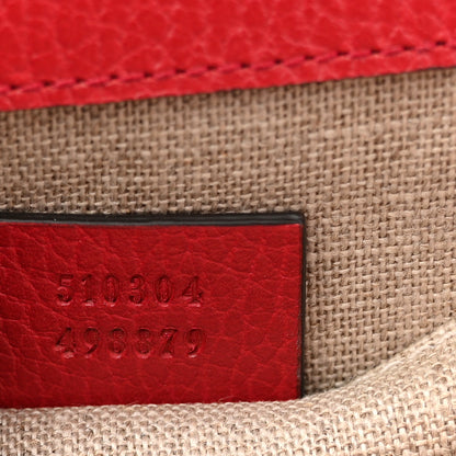 Gucci Dollar Calfskin Small Interlocking G Shoulder Bag Red 7 of 13