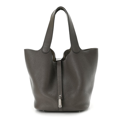 Hermes Taurillon Clemence Picotin Lock 22 MM Etain 1 of 10