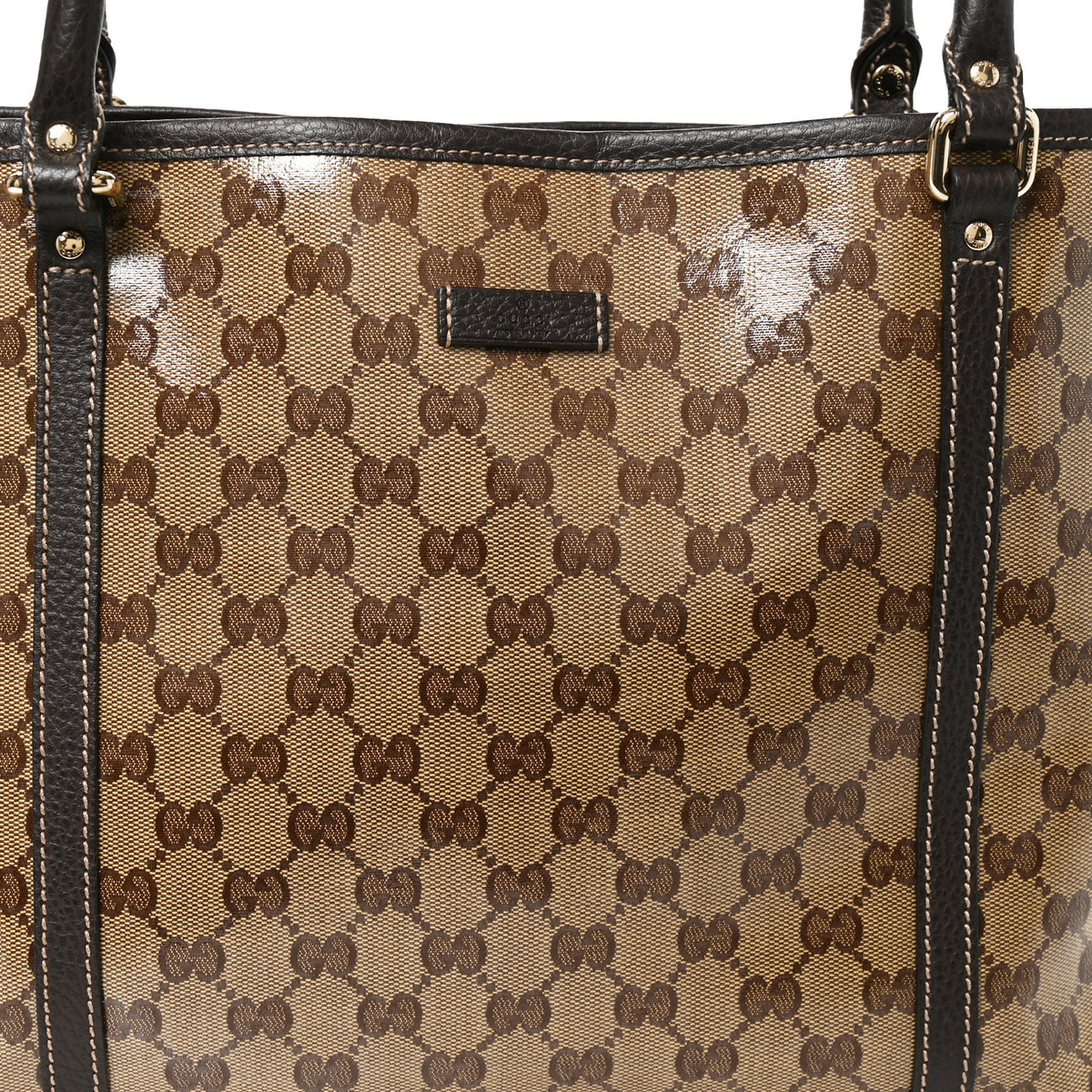 Gucci Crystal Monogram Medium Joy Tote Beige Ebony Testa di Moro 8 of 10