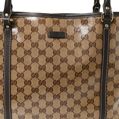 Gucci Crystal Monogram Medium Joy Tote Beige Ebony Testa di Moro 8 of 10