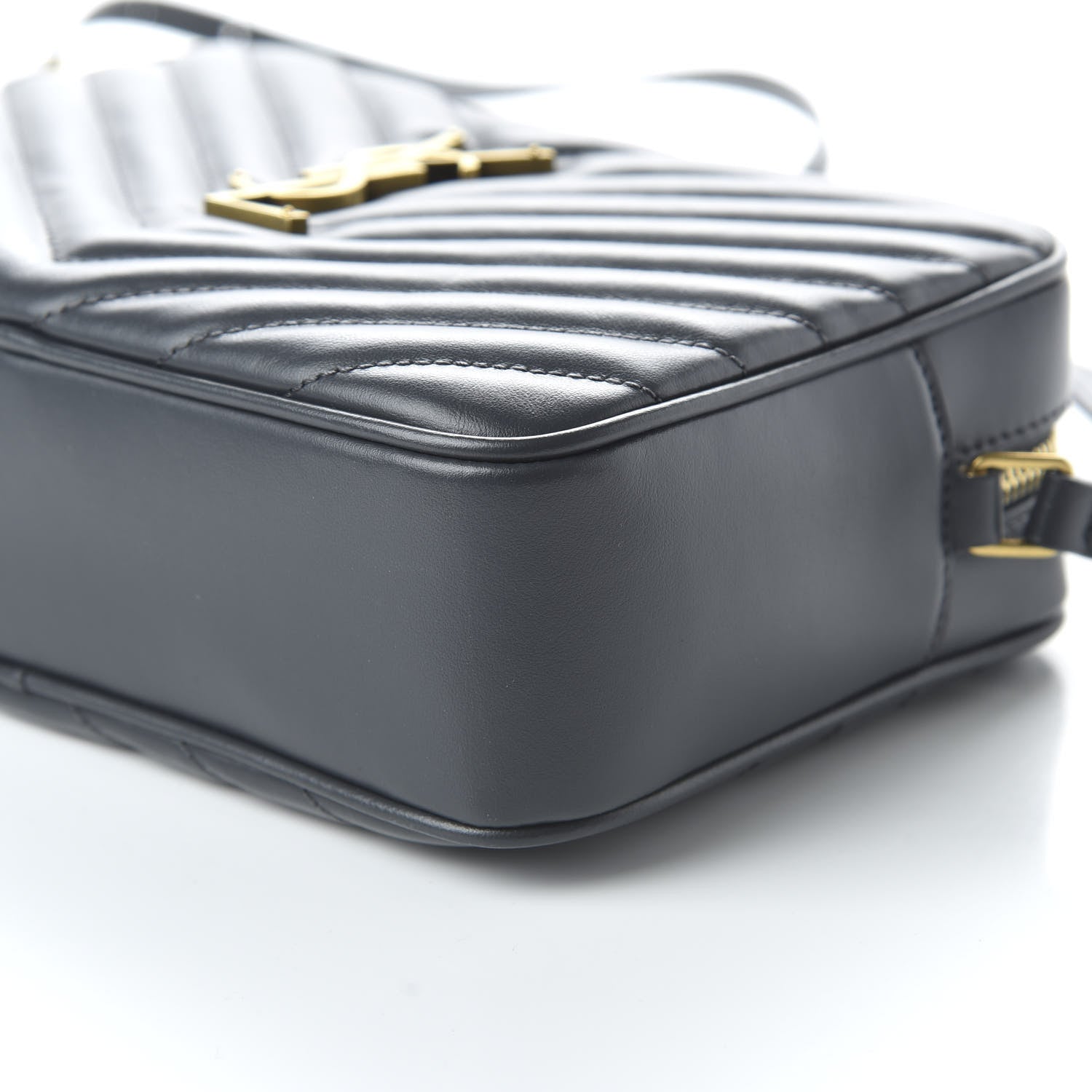 Saint Laurent Calfskin Matelasse Monogram Lou Camera Bag Storm 7 of 9