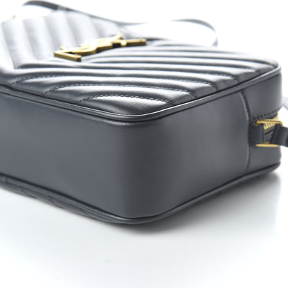 Saint Laurent Calfskin Matelasse Monogram Lou Camera Bag Storm 7 of 9