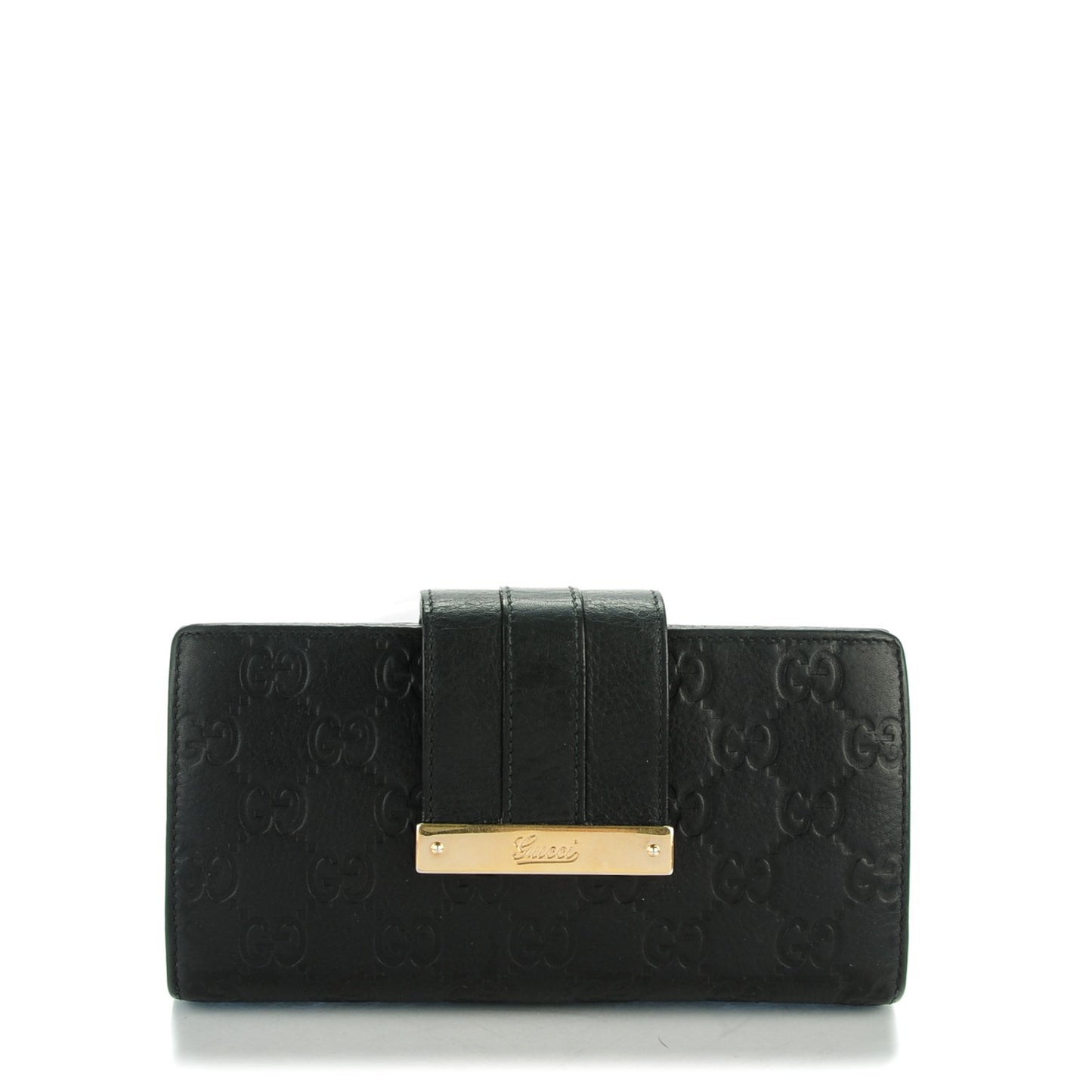 Guccissima Ladies Web Long Wallet Black