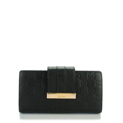 Gucci Guccissima Ladies Web Long Wallet Black 1 of 6