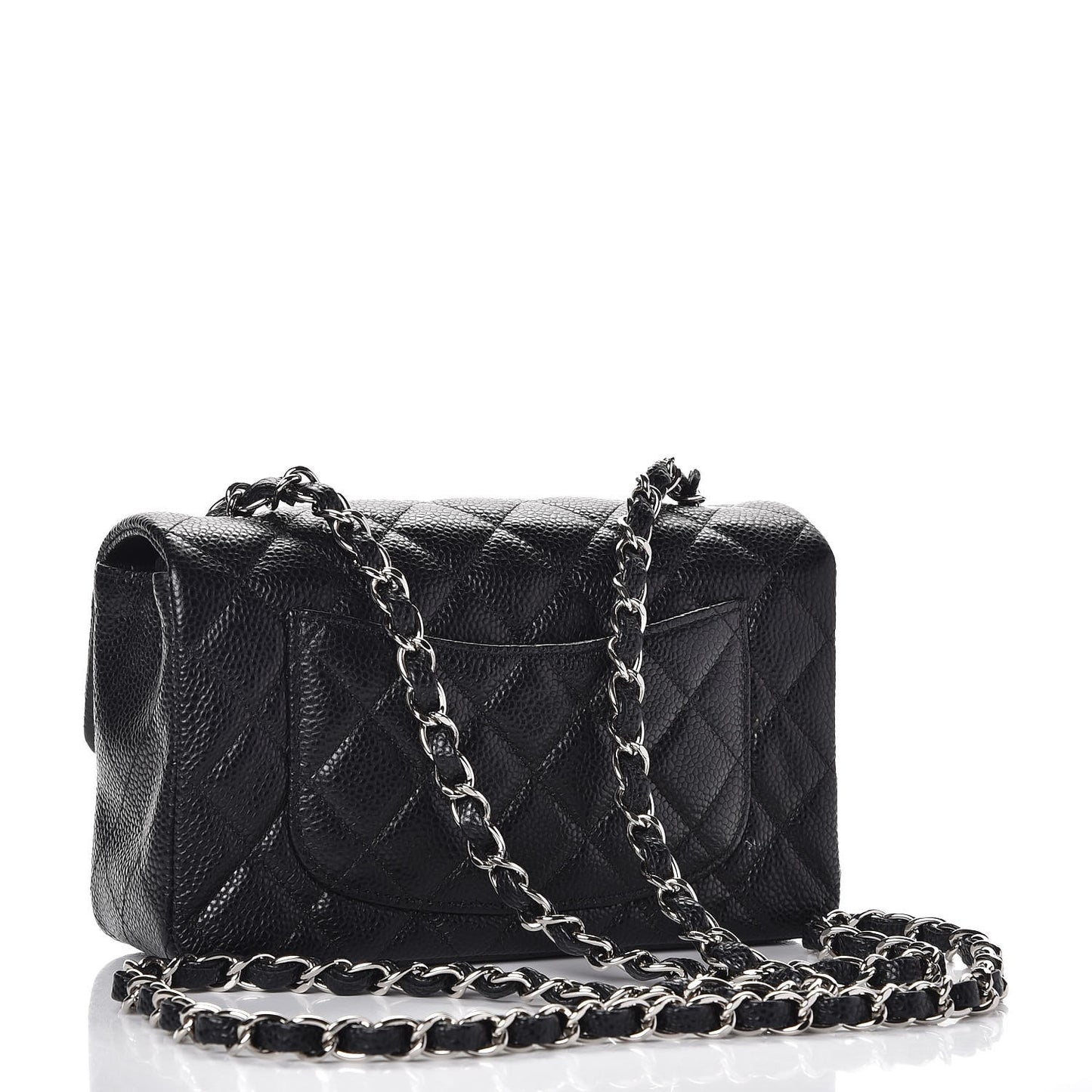 Caviar Quilted Mini Rectangular Flap Black