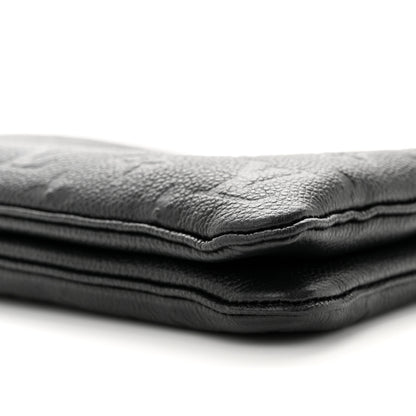 Louis Vuitton Empreinte Double Zip Pochette Black 9 of 11