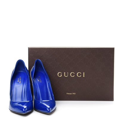Gucci Patent Gloria Pumps 35 Deep Zaffiro 11 of 11