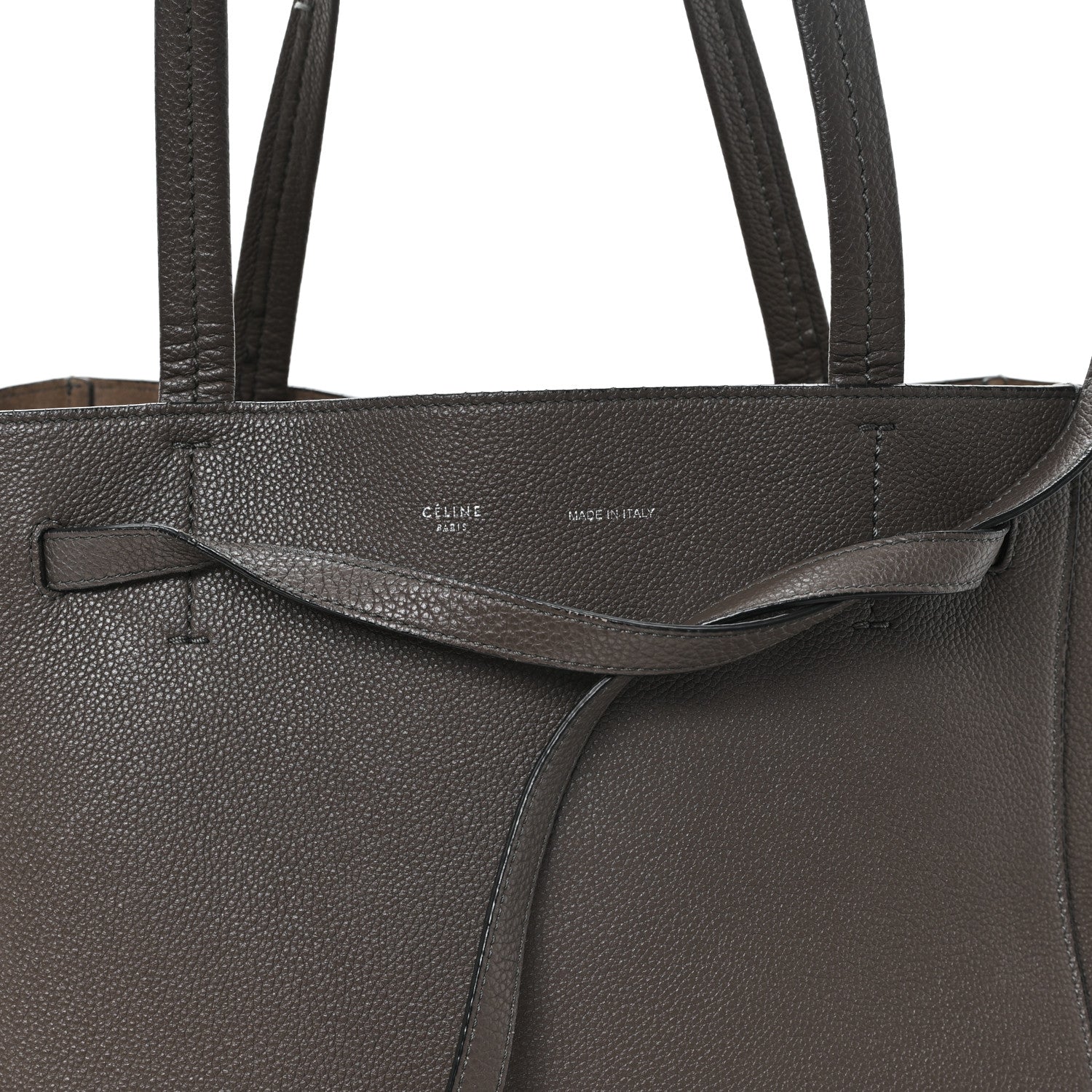 Celine Soft Grained Calfskin Small Belt Cabas Phantom Taupe 7 of 12