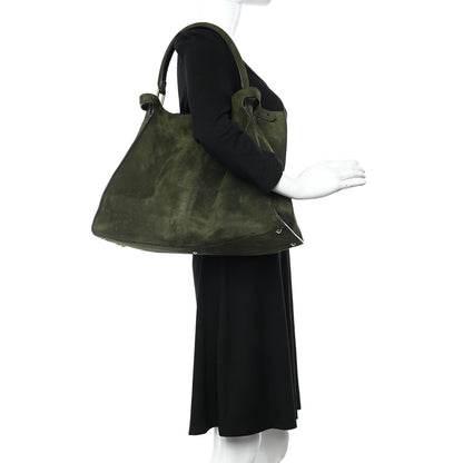 Fendi Camoscio Glazed Fabric FF 1974 Large Peekaboo X-Lite Amazzonia Mogano Panna 2 of 12