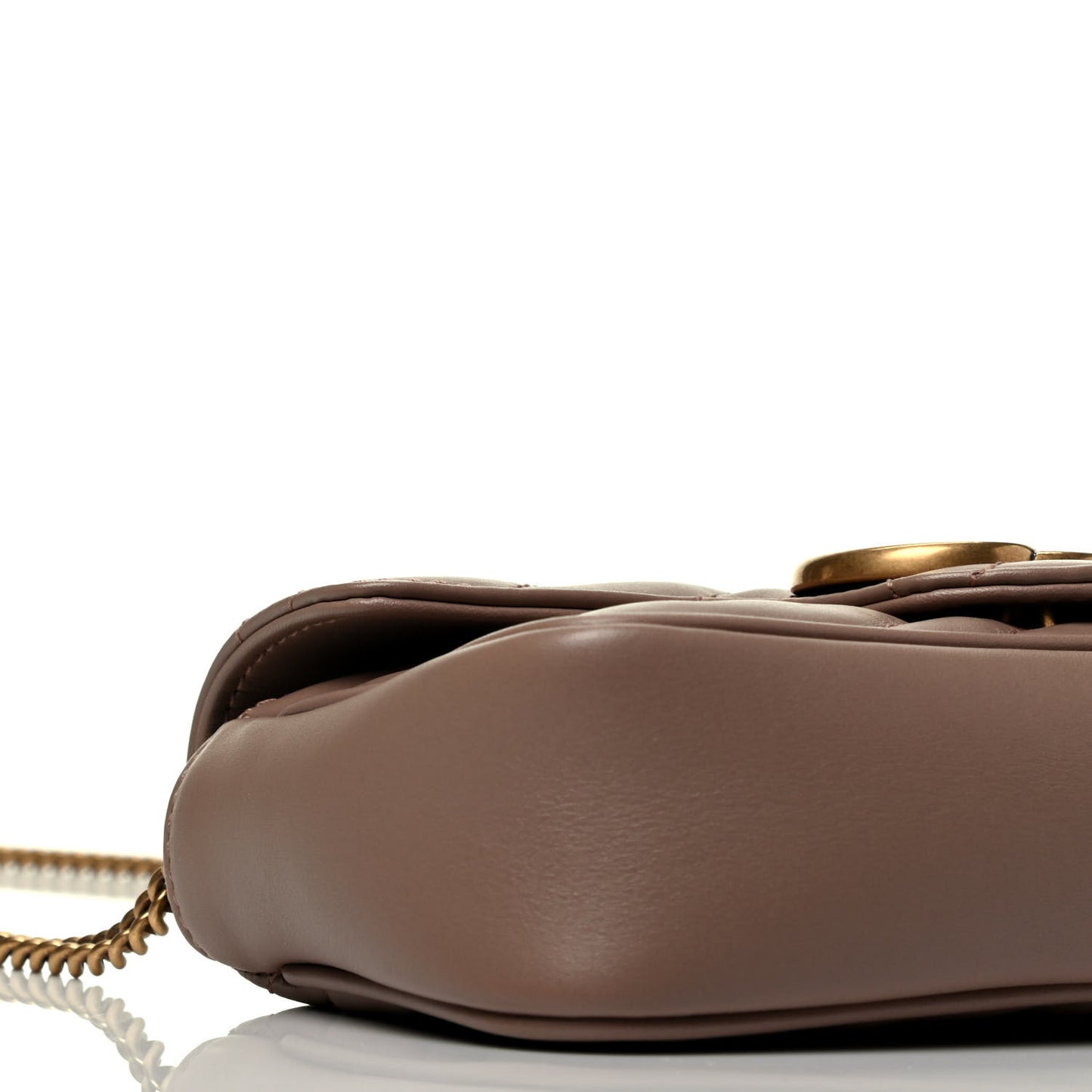 Calfskin Matelasse Super Mini GG Marmont Shoulder Bag Porcelain Rose
