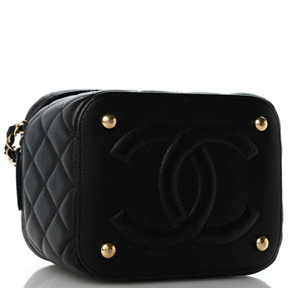 Chanel Caviar Quilted Small CC Vanity Case Black 4 of 12