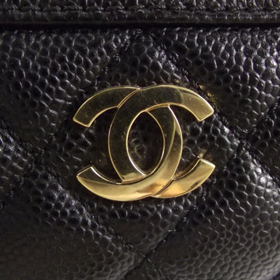 Caviar Quilted Bowler Tote