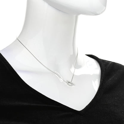Hermes 18K White Gold Diamond Finesse Pendant Necklace 2 of 5