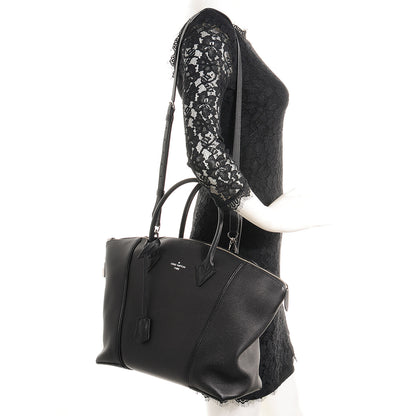 Louis Vuitton Veau Cachemire Soft Lockit MM Black 2 of 10