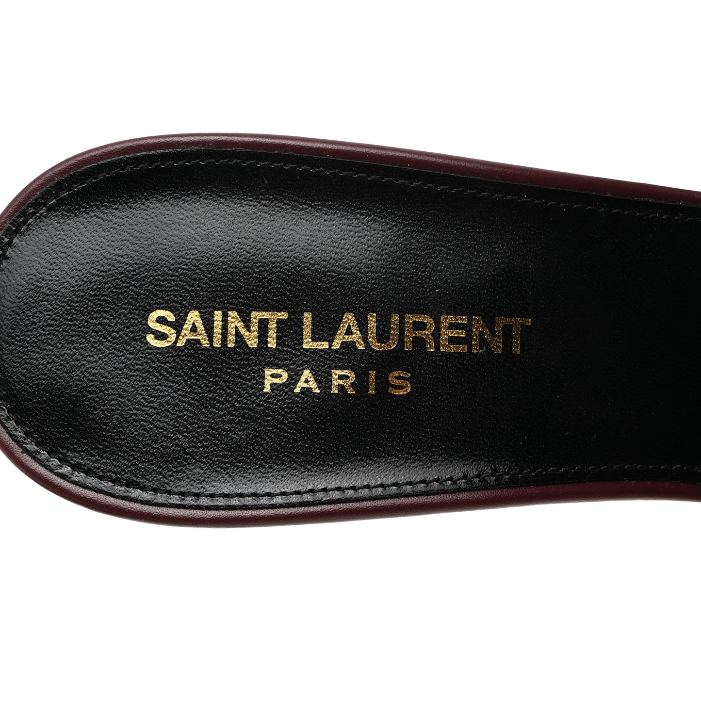 Calfskin Tribute 85 Slide Sandals 40.5 Rouge Legion