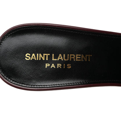 Saint Laurent Calfskin Tribute 85 Slide Sandals 40.5 Rouge Legion 6 of 9