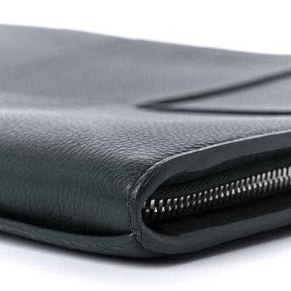 Bottega Veneta Grained Calfskin Maxi Intrecciato Document Case Pine Green 8 of 8