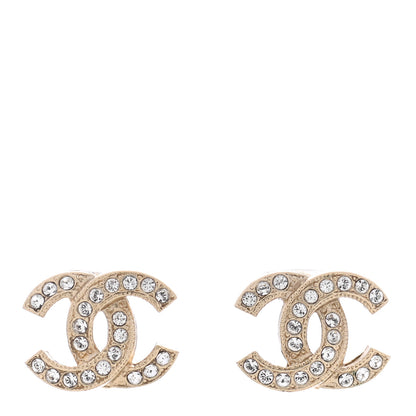 Chanel Crystal Mini CC Earrings Gold 1 of 4