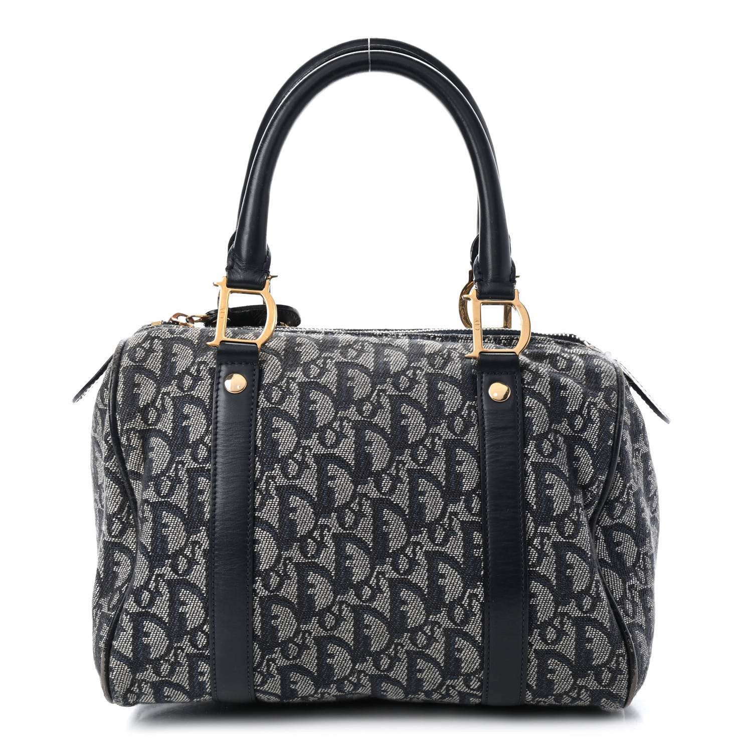 Christian Dior Denim Monogram Boston Navy 1 of 9