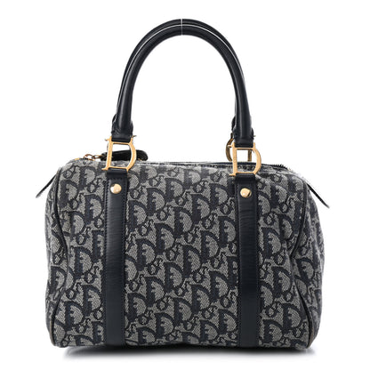 Christian Dior Denim Monogram Boston Navy 1 of 9