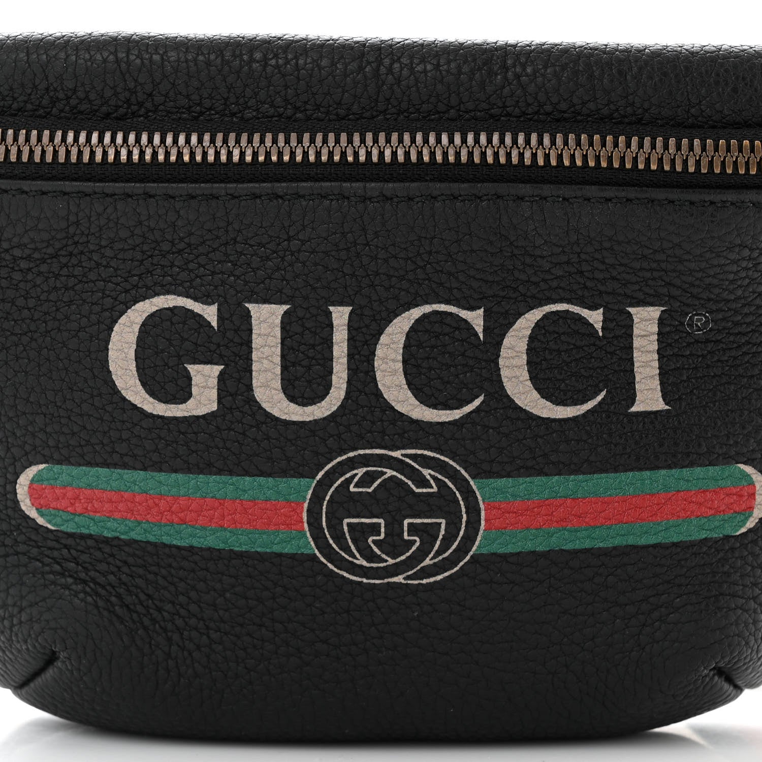 Gucci Grained Calfskin Small Logo Belt Bag Black 8 of 10