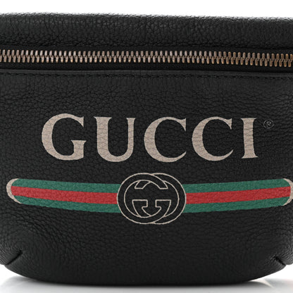 Gucci Grained Calfskin Small Logo Belt Bag Black 8 of 10