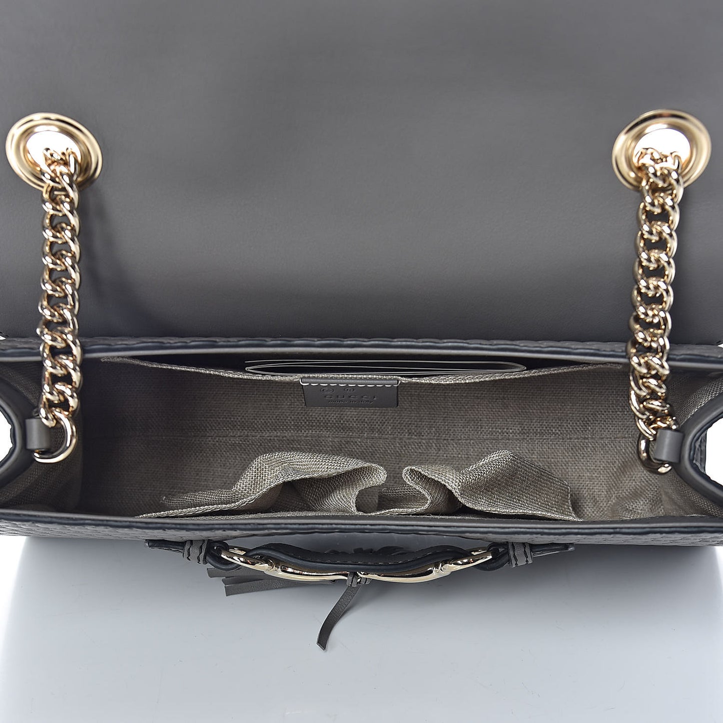Soft Microguccissima Medium Emily Chain Shoulder Bag Loess