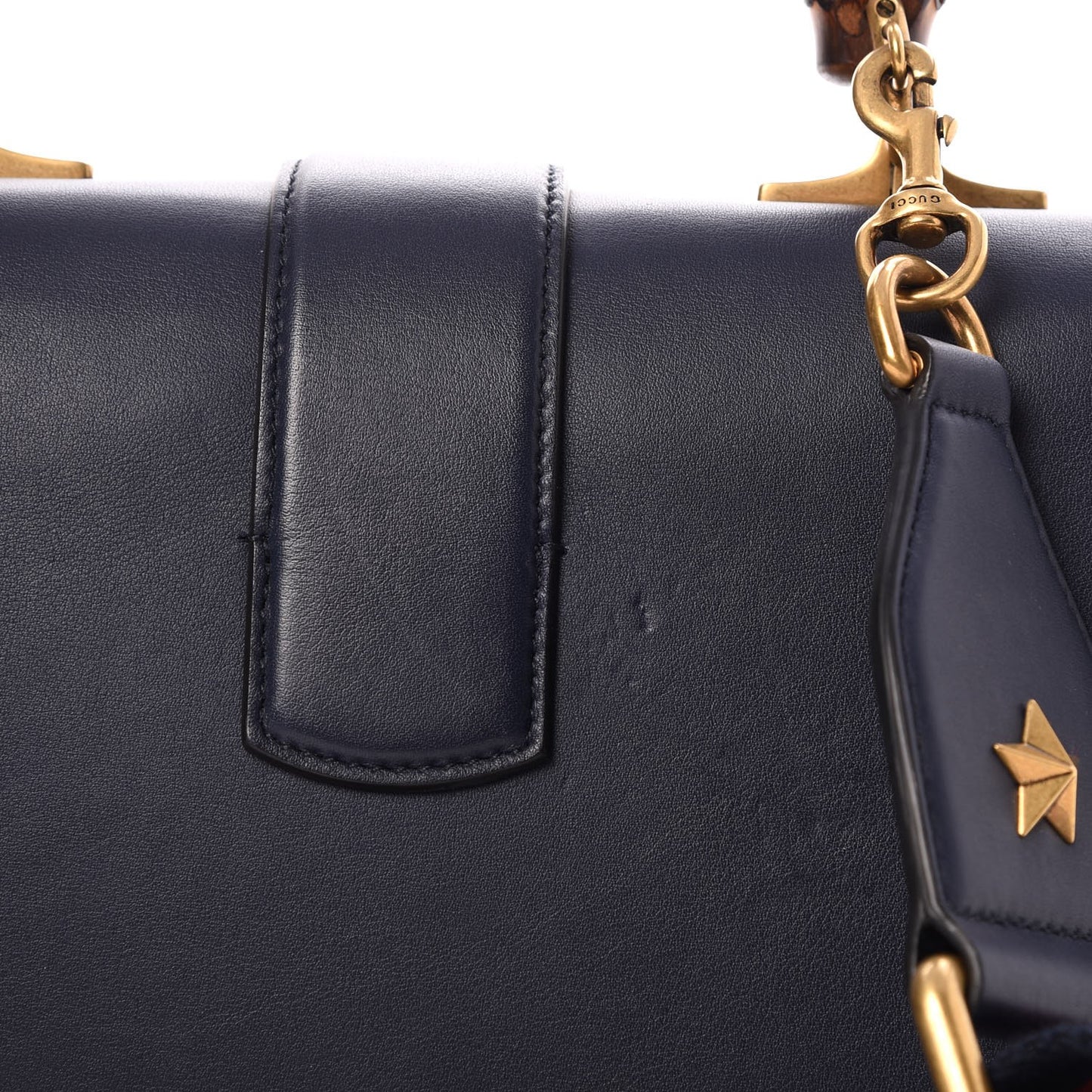 Moon Calfskin Bamboo Web Medium Dionysus Top Handle Bag Blue Emerald Hibiscus Red
