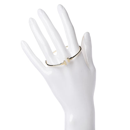 Tiffany 18K Yellow Gold Narrow T Wire Bracelet 2 of 4