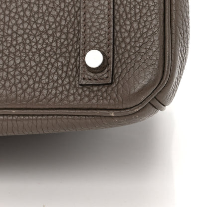 Hermes Taurillon Clemence Birkin 30 Etain 11 of 14