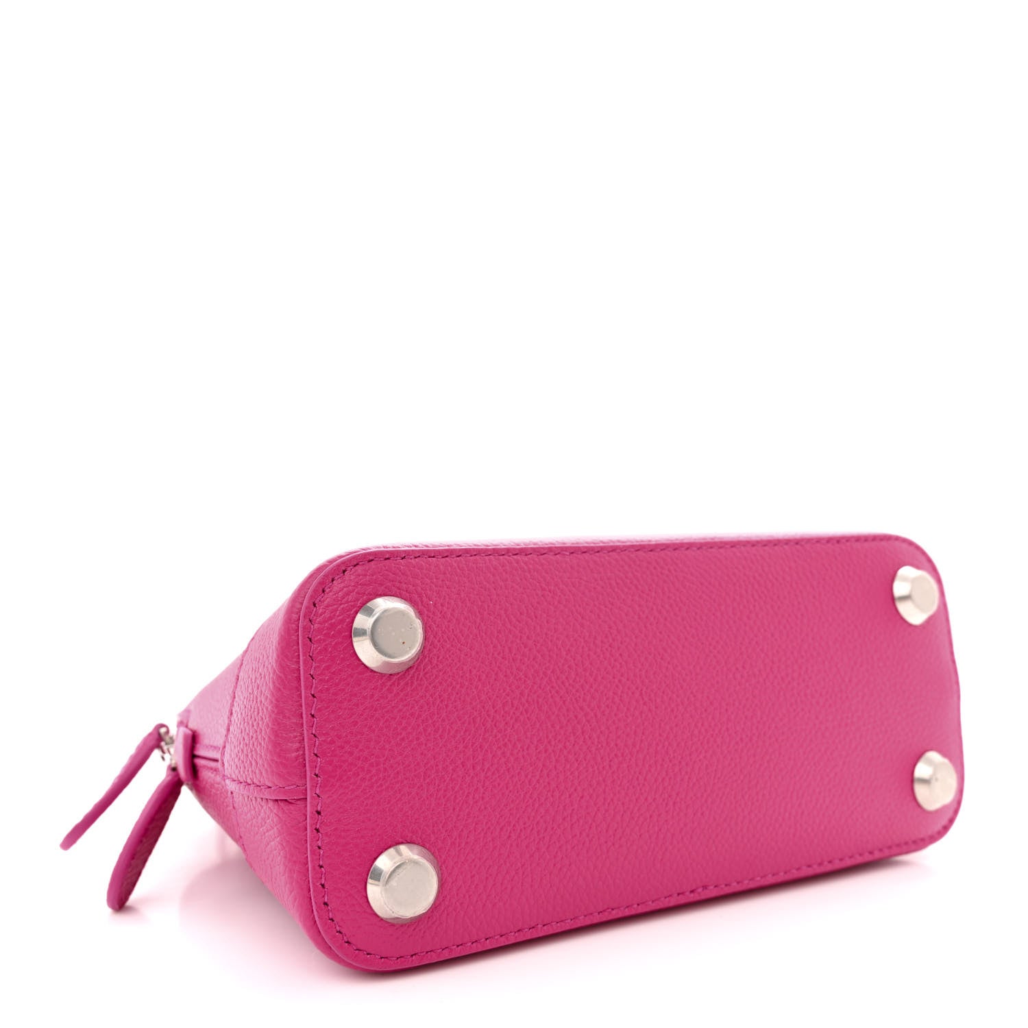 Balenciaga Signature Grained Calfskin Logo XXS Ville Top Handle Bag Fuchsia White 4 of 10