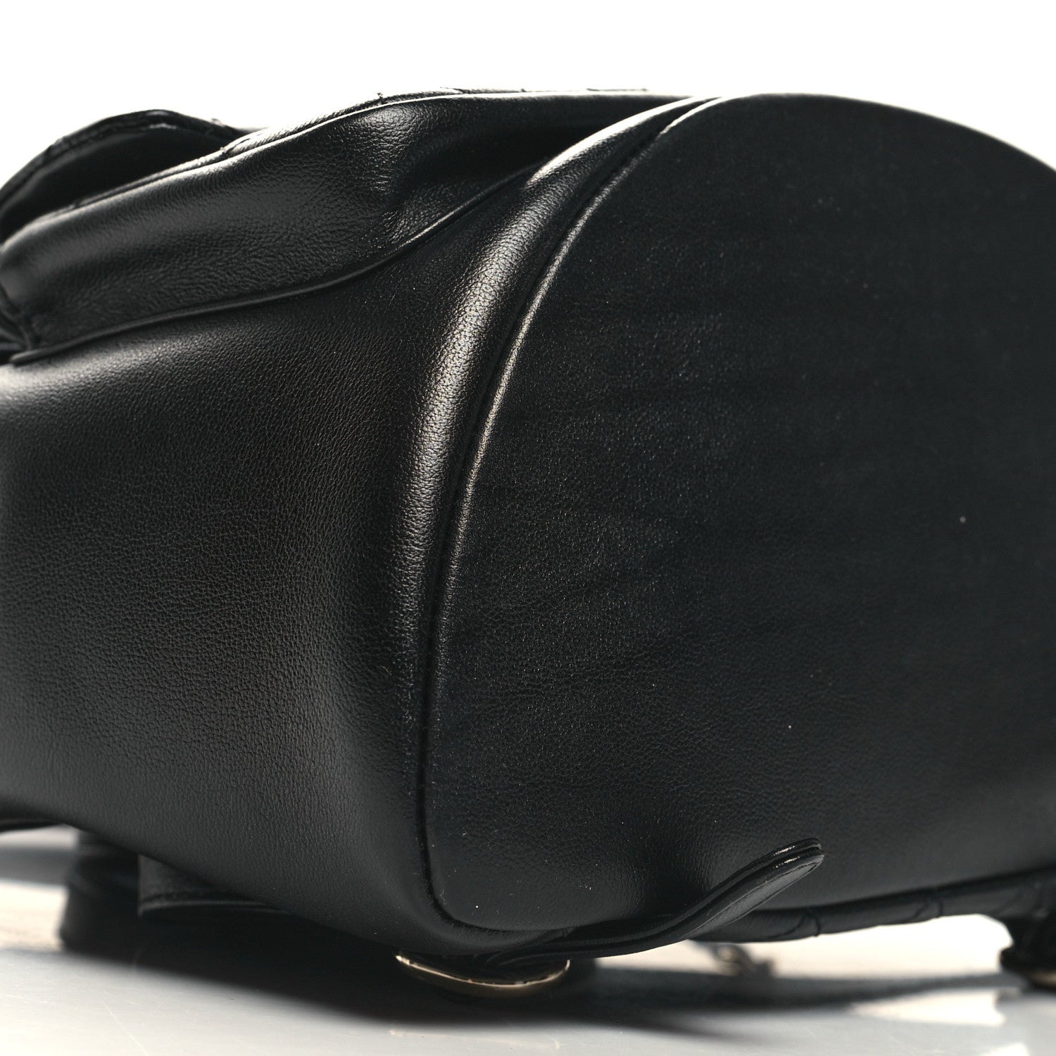 Chanel Calfskin Quilted Large Duma Pockets Drawstring Backpack Black 9 of 10