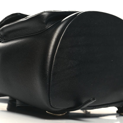 Chanel Calfskin Quilted Large Duma Pockets Drawstring Backpack Black 9 of 10