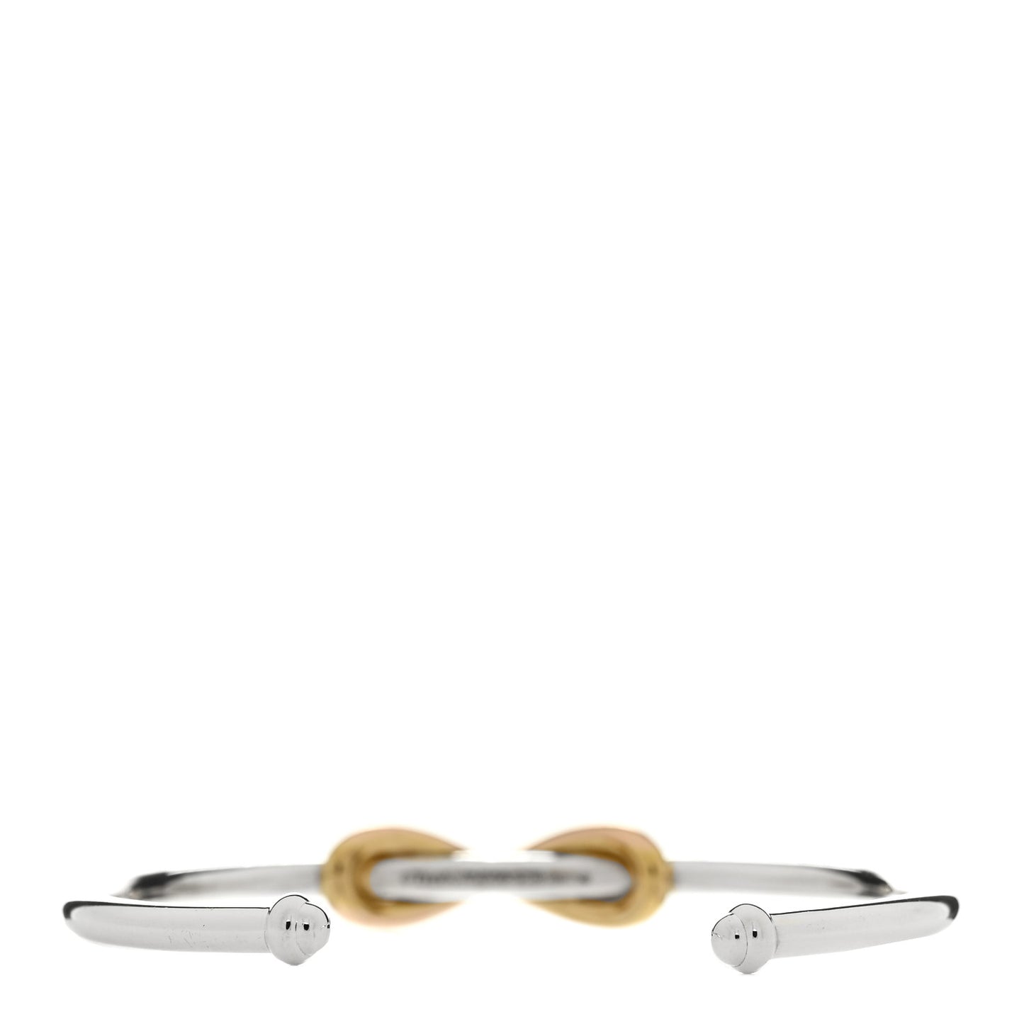 Sterling Silver 18K Rose Gold Infinity Cuff Bracelet