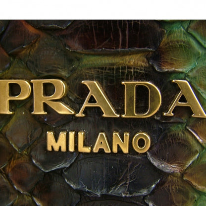 Prada Python Patch Shopper Tote Militare 12 of 13