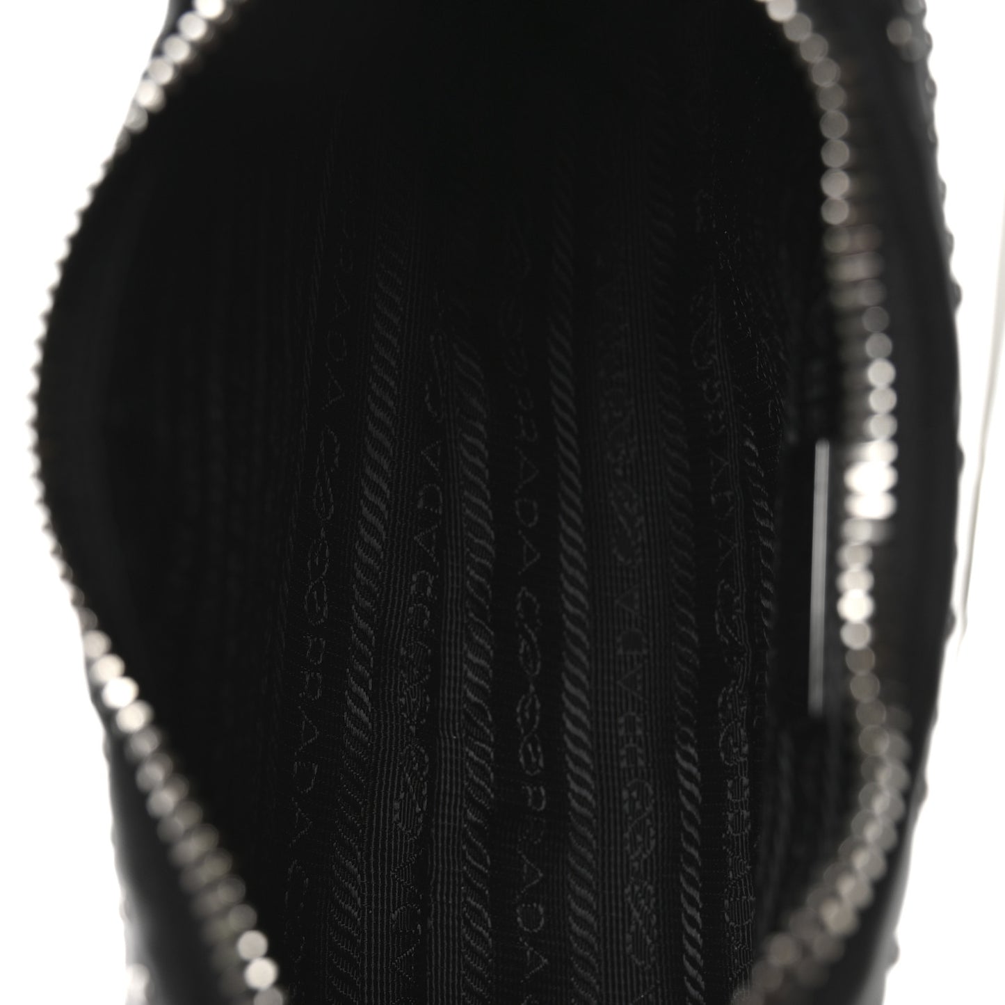 Tessuto Nylon Studded Mini Re-Edition Bag Black