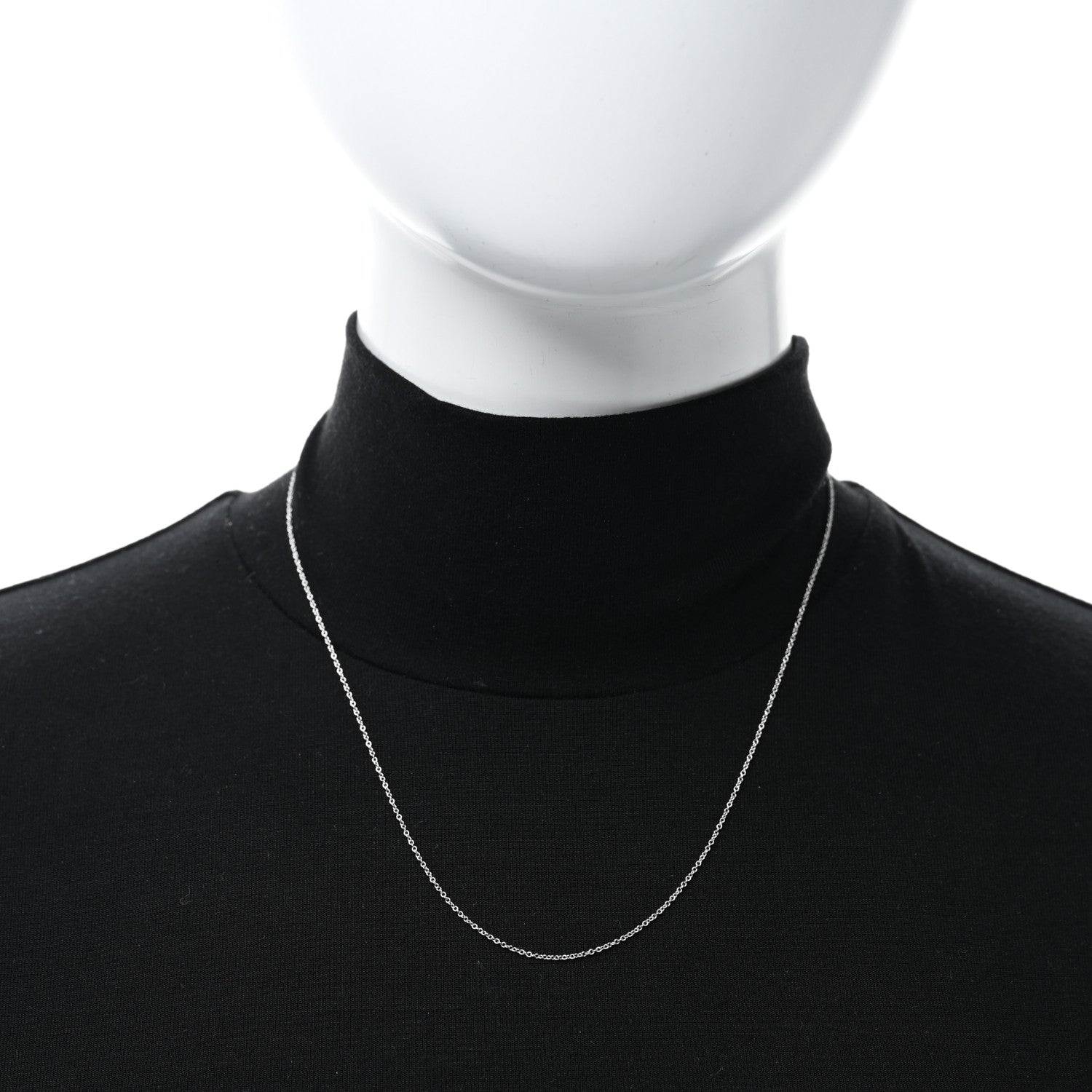 Tiffany 18K White Gold Chain Necklace 18" 2 of 5