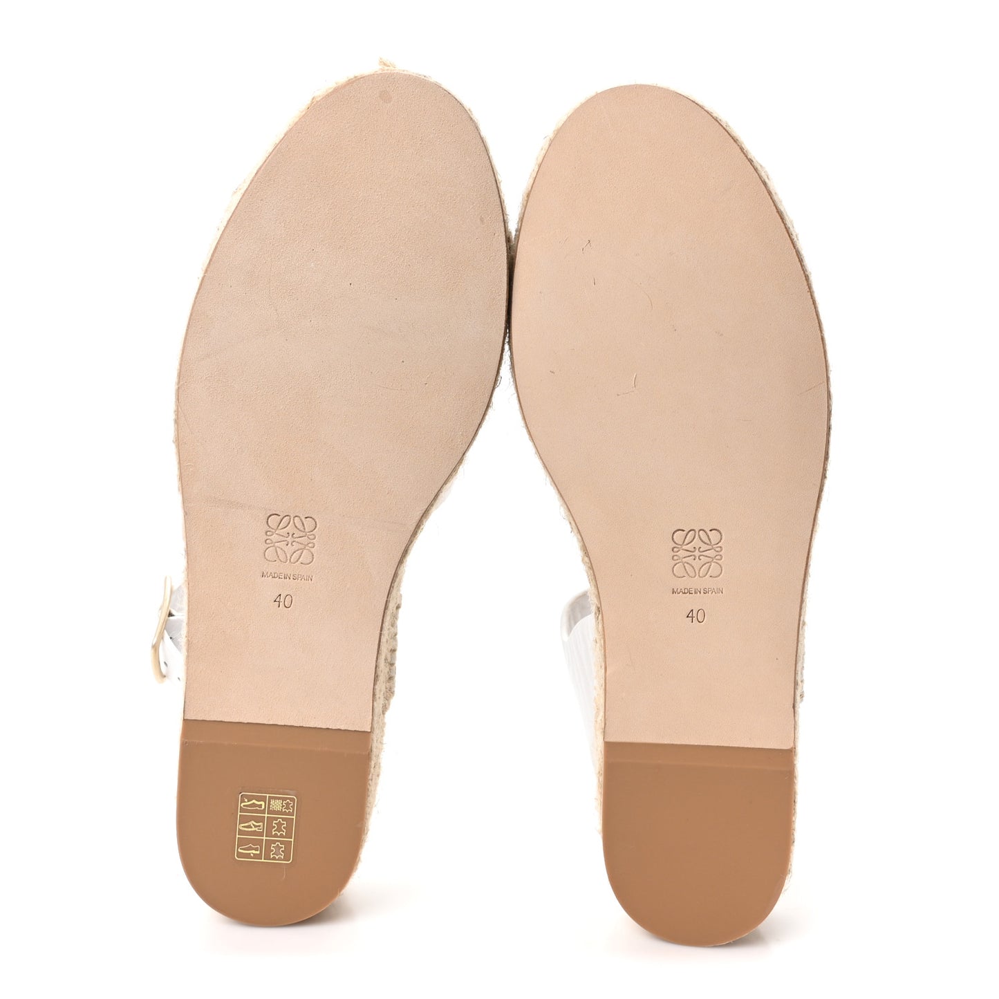 Raffia Logo Espadrille Sandals 40 Natural White