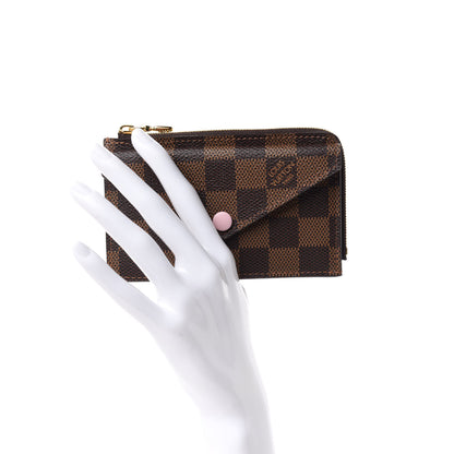 Louis Vuitton Damier Ebene Recto Verso Card Holder Rose Ballerine 2 of 7