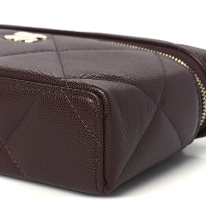 Chanel Caviar Quilted Top Handle Slim Vanity With Chain Dark Brown 10 of 11