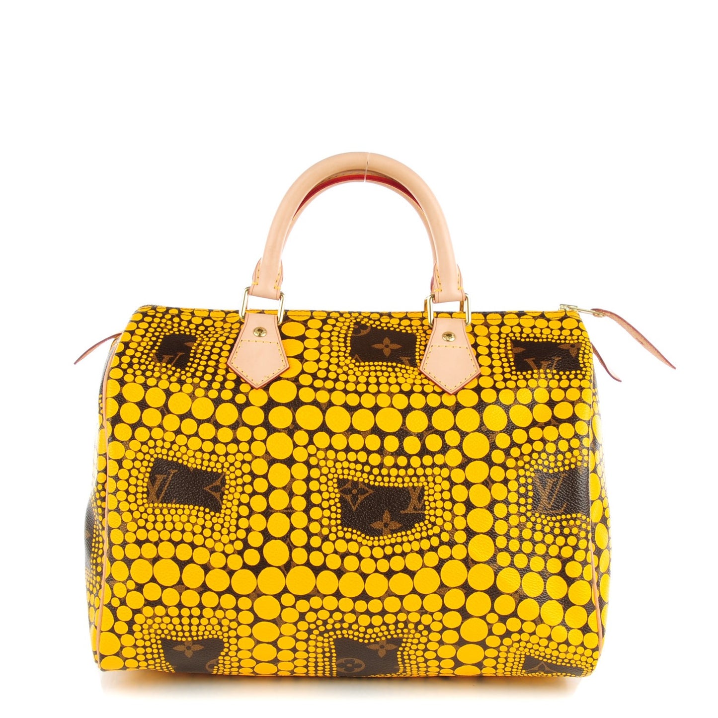 Monogram Kusama Town Speedy 30 Yellow