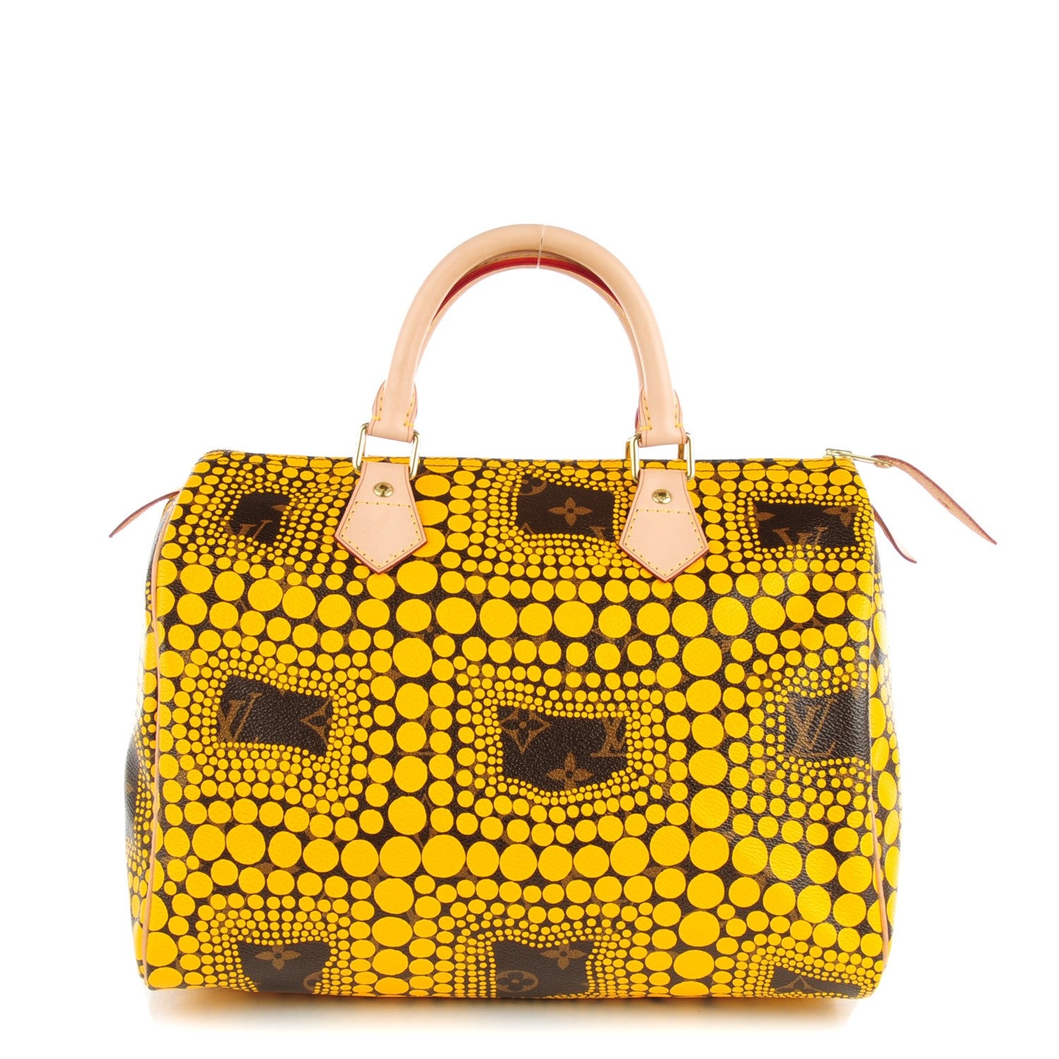 Louis Vuitton Monogram Kusama Town Speedy 30 Yellow 1 of 8