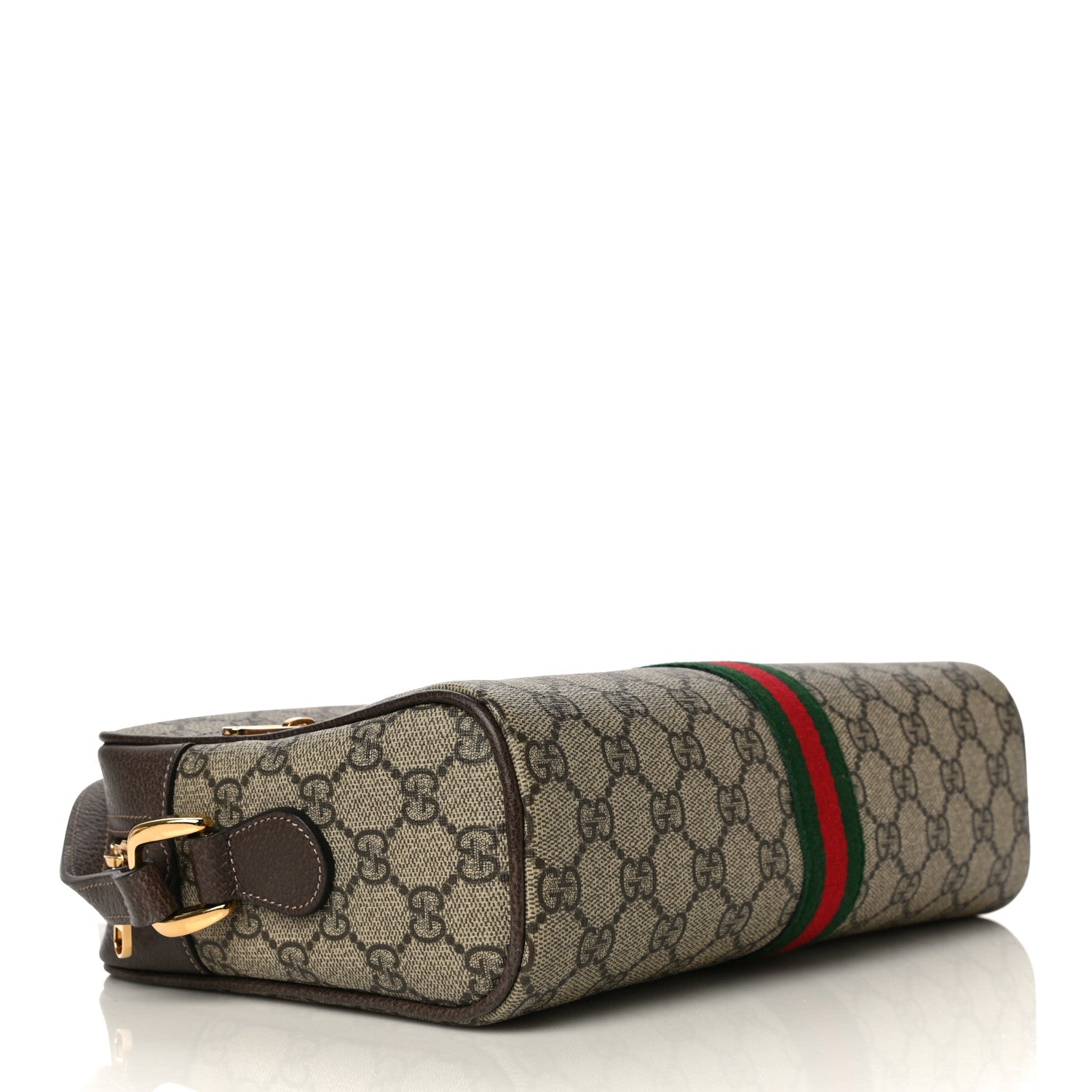 Gucci GG Supreme Monogram Web Small Ophidia Shoulder Bag Brown 4 of 11