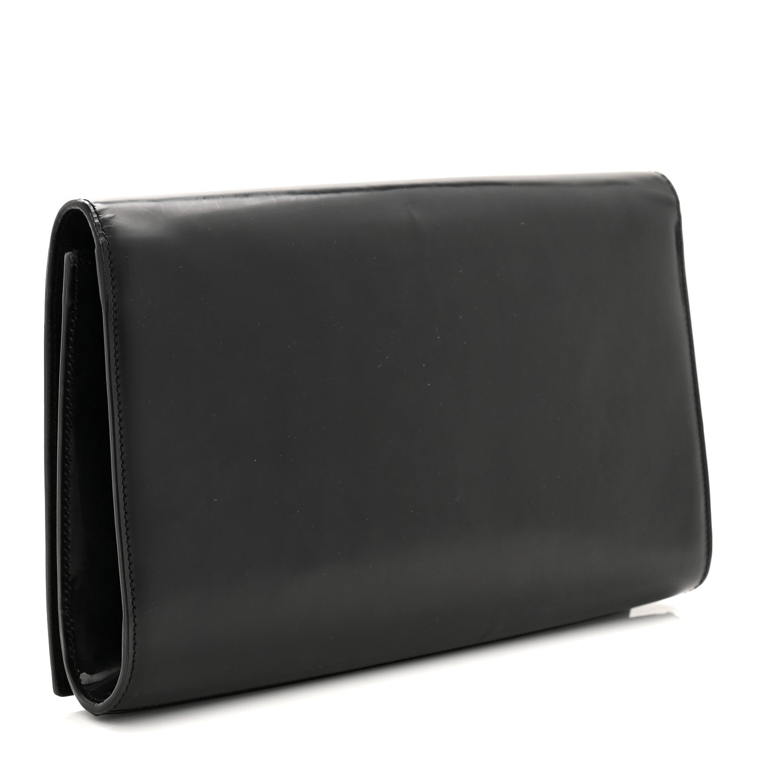 Saint Laurent Patent Calfskin Monogram Large Belle De Jour Clutch Black 3 of 7