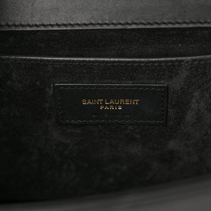 Saint Laurent Smooth Calfskin Medium Classic Monogram Kate Tassel Satchel Black 6 of 15