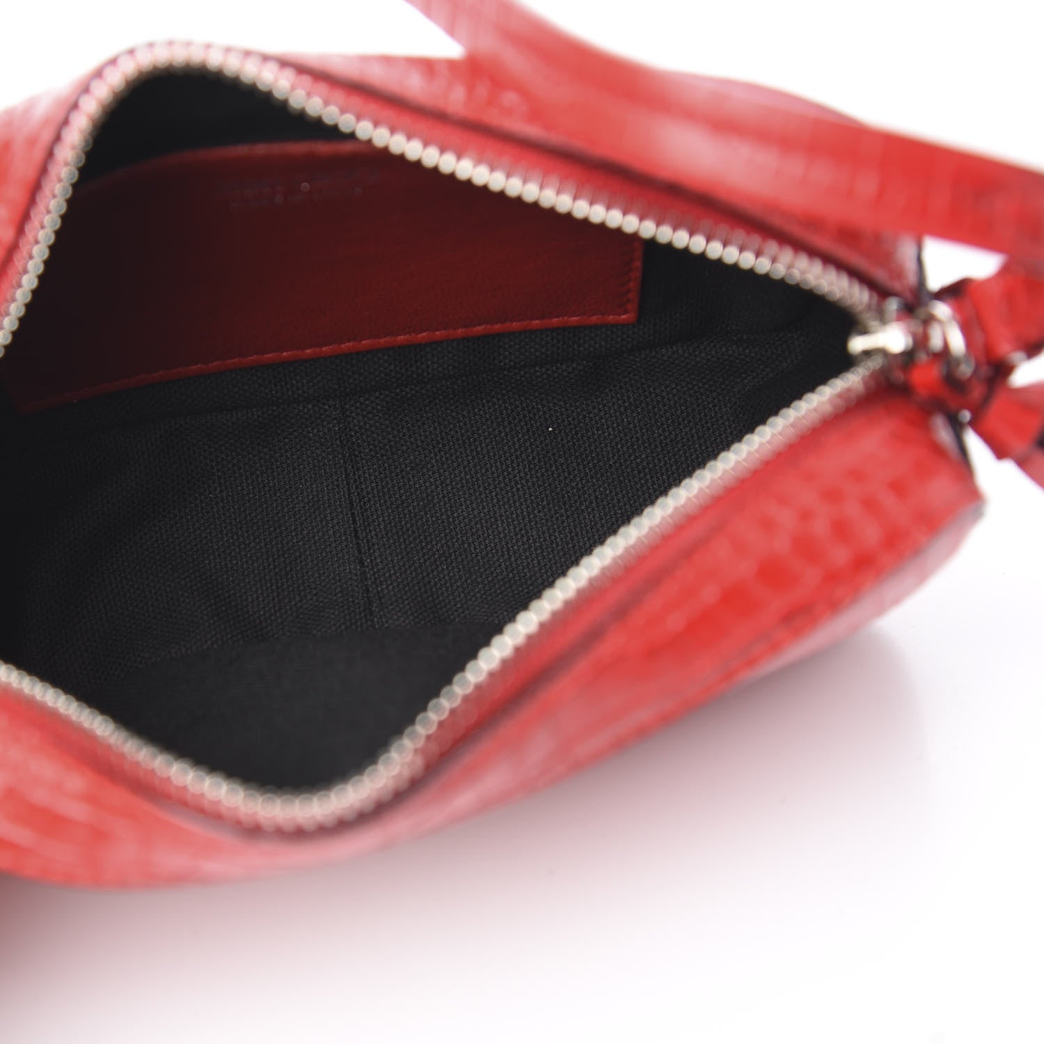Jimmy Choo Calfskin Crocodile Embossed Mini Hale Crossbody Red 4 of 8