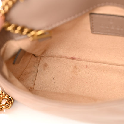 Gucci Calfskin Matelasse Super Mini GG Marmont Shoulder Bag Porcelain Rose 12 of 12